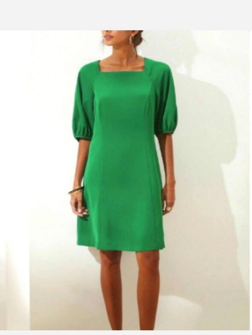 Banana Republic Kelly Green Size Small Short Sleeve Babydoll Dress